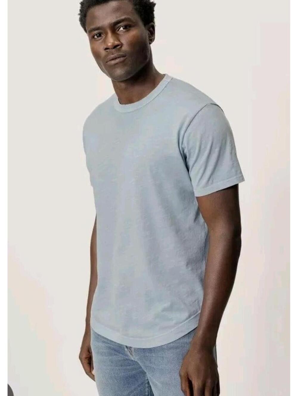Buck Mason Slub Tall Curved Hem Tee  Men's Shirt Size S Short Sleeve #R1